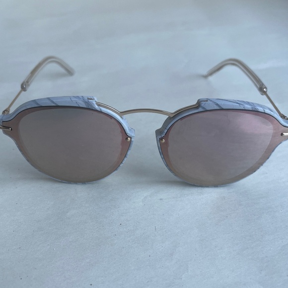 RARE Christian Dior Sunglasses‎ Round Mirrored Eclat GBZ0J 60mm Frame Pink Gold - Picture 10 of 16